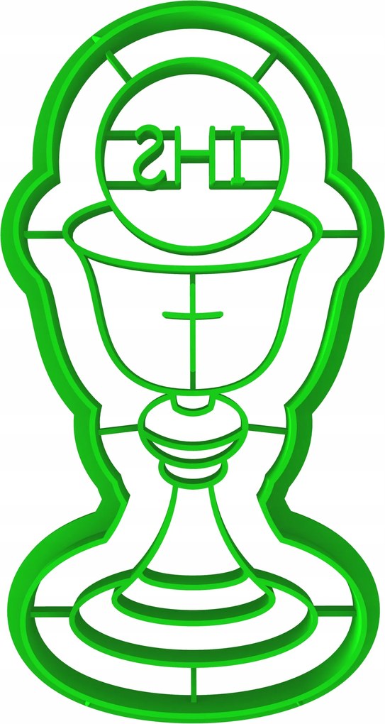 Forma Lyukasztó Mézeskalács kiszúró Áldozás kehely ostyával 10cm