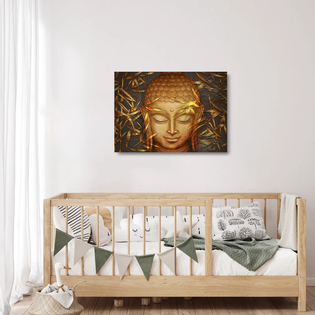 Kép - arany Buddha (üvegen) (70x50 cm)