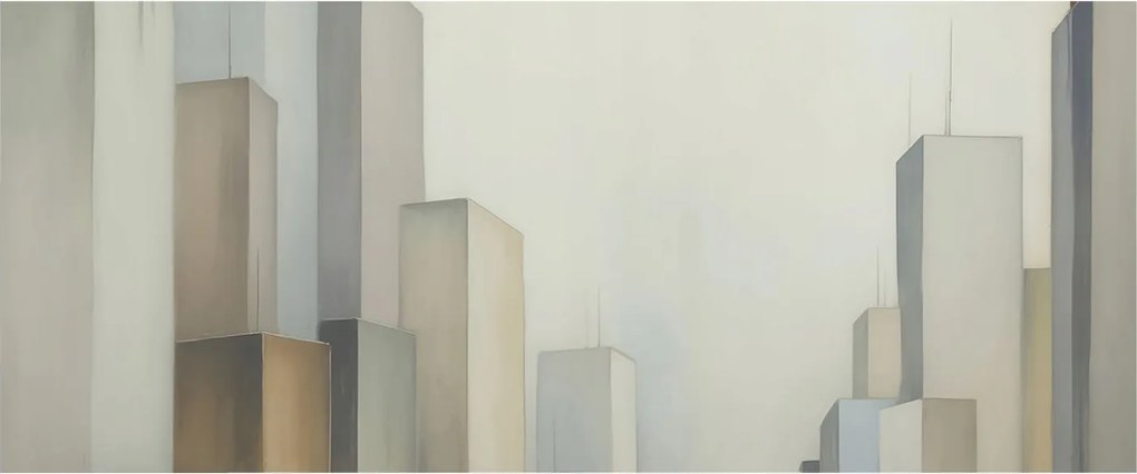 Divatos Flizelin Fali Tapéta Furnér Városi felhőkarcolók 250x104 Ragasztó