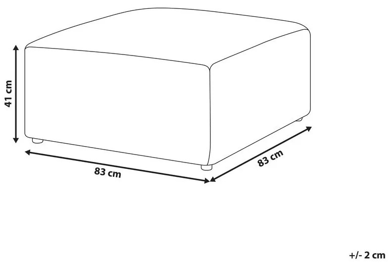 Bézs kordbársony ottomán 83 x 41 cm LEMVIG Beliani