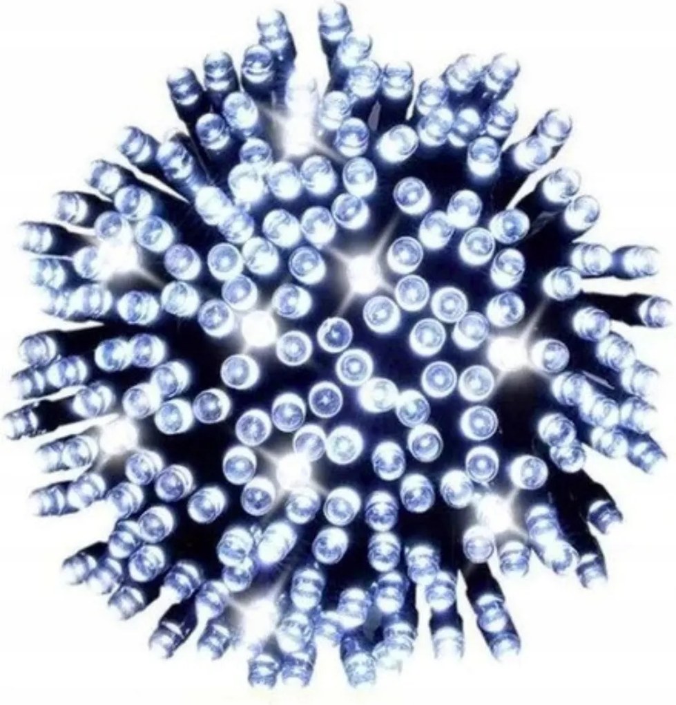 Karácsonyfa Fényfüzér Kültéri Beltéri 300 Led Hideg Fehér Erős