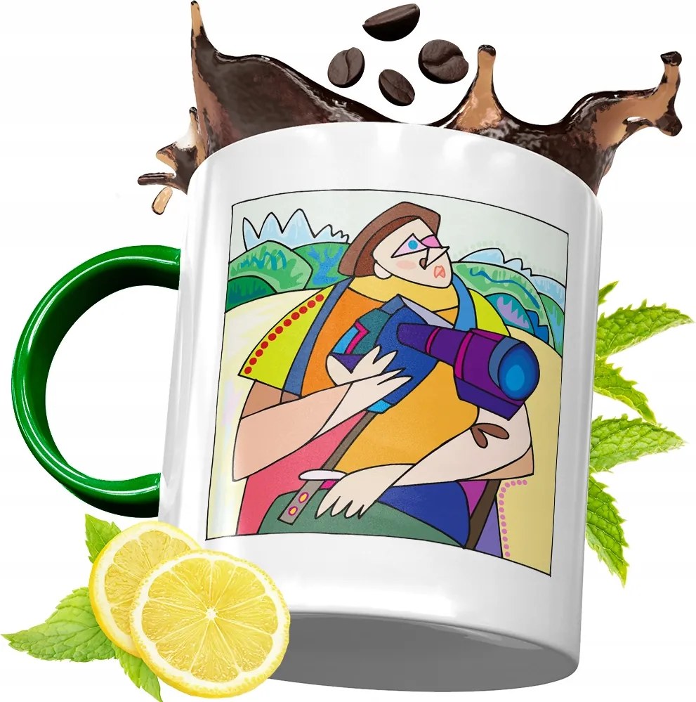 Zöld Bögre Fotósnak Születésnapi Ajándék Fényképes Nyomtatással