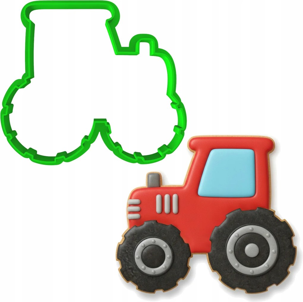 Mézeskalács lyukasztó Falusi Autó Jármű Auto Traktor 8cm