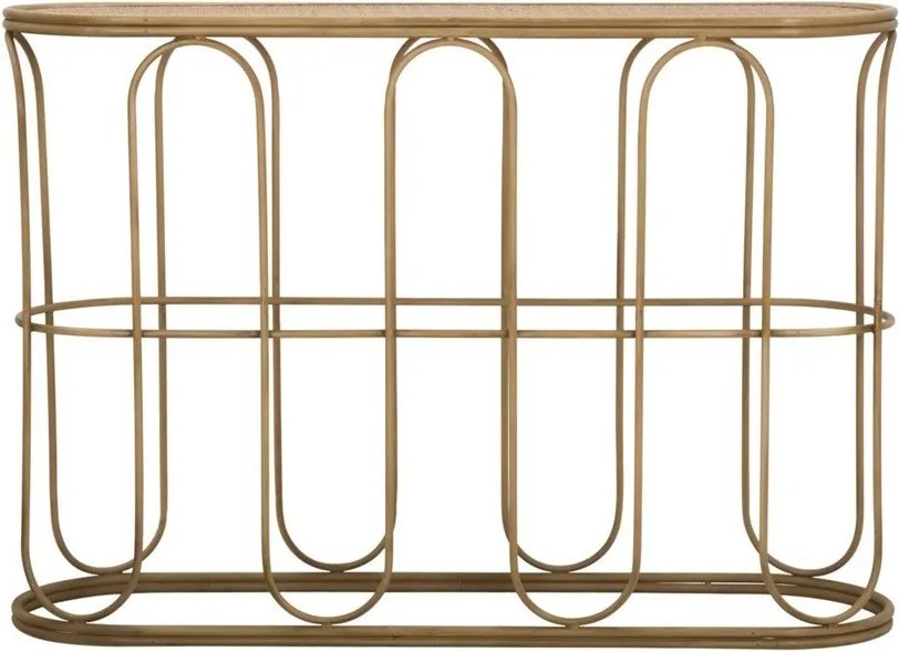 Natúr színű rattan konzolasztal 32x110 cm Samui – Mauro Ferretti