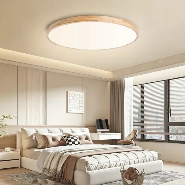 BRILAGI -LED dimmelhető lámpatest WOODLINE LED/128W/230V 3000-6000K tölgy átm. 100 cm+távirányító