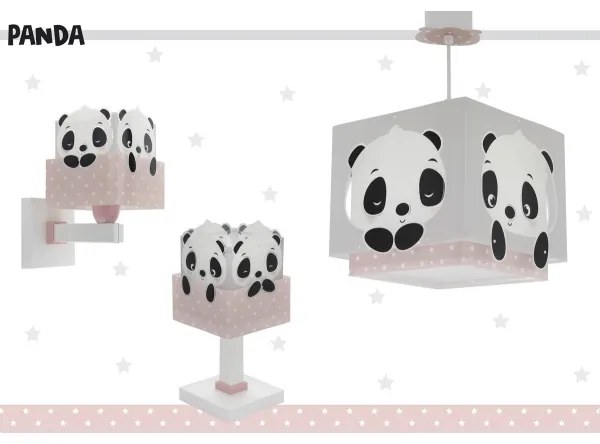 Dalber 63161S - Gyermeklámpa PANDA 1xE14/40W/230V rózsaszín
