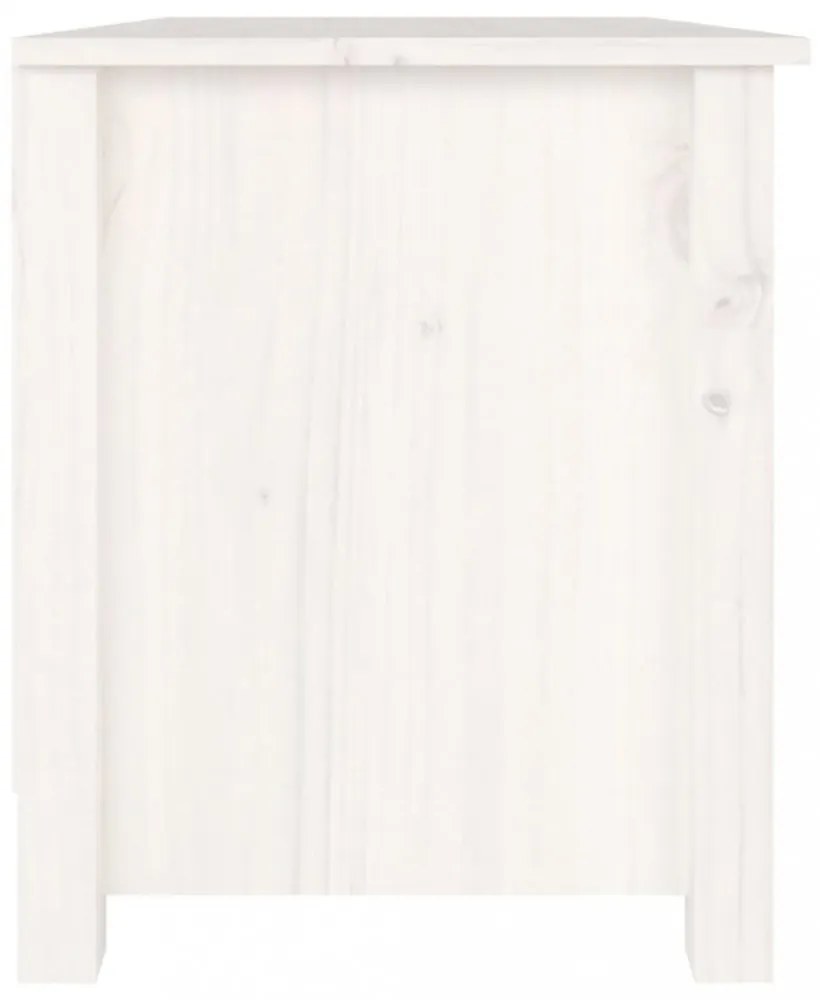 fehér tömör fenyőfa cipőtároló pad 70x38x45,5 cm