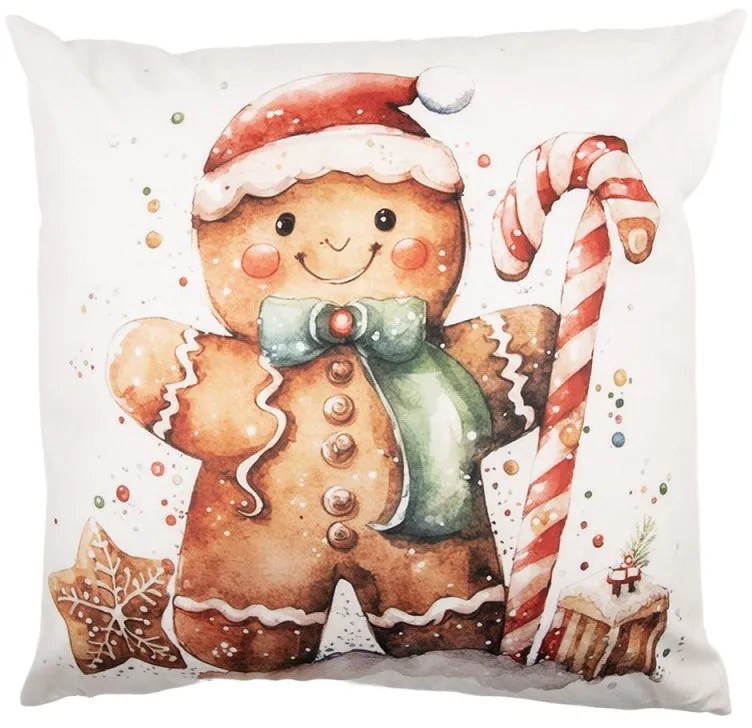 Karácsonyi párnahuzat 45x45 cm mézeskalács baba