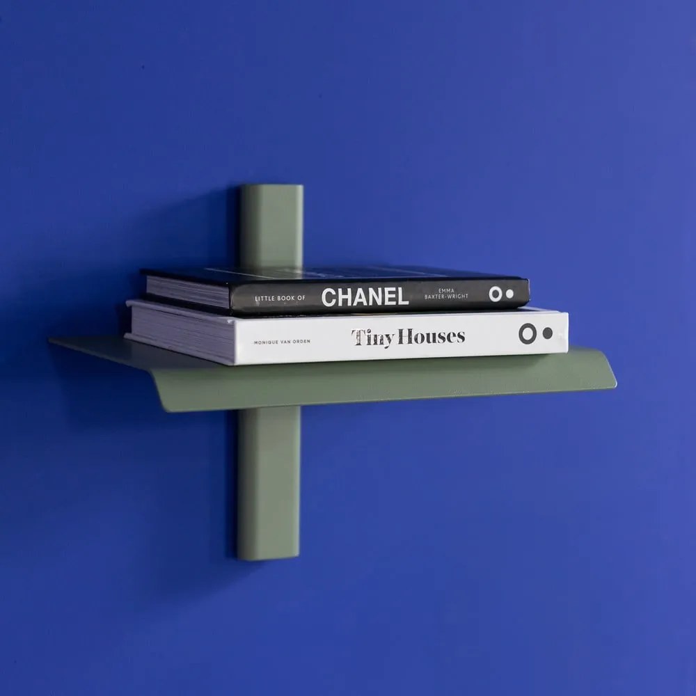 Szürkészöld fém fali polc 28 cm Hola – Spinder Design