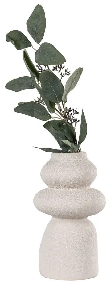 Krémszínű agyagkerámia váza (magasság 26,5 cm) – House Nordic