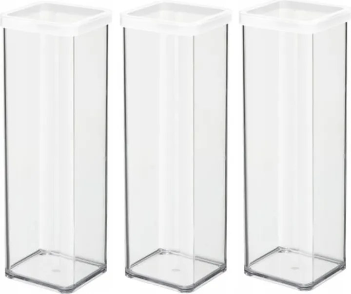 Rotho 3 Db-os Ételtároló Szett Ömlesztett Áruk 2L Fehér Loft