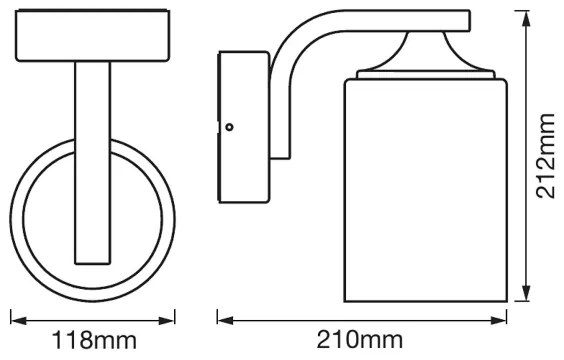 Ledvance - Kültéri fali lámpa CYLINDER 1xE27/60W/230V IP43 fehér