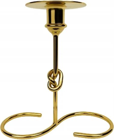 Üveg gyertyatartó csomó arany