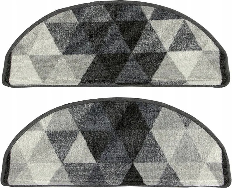 Gumírozott Szőnyeg Rátétek Szürke Háromszögek Fa Lépcsőkhöz 67x24+3cm