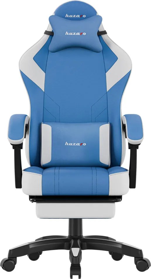 Gamer szék space 3.7 lábtartóval kék.