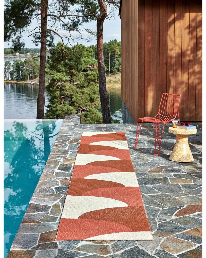 Téglavörös kültéri-beltéri szőnyeg 70x90 cm Hill Brick Rust – Pappelina