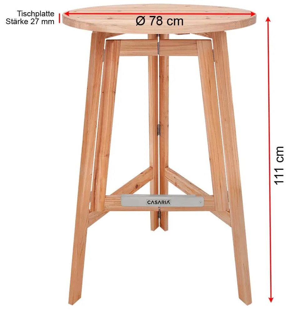 Deuba Összecsukható bárasztal - Ø78 cm