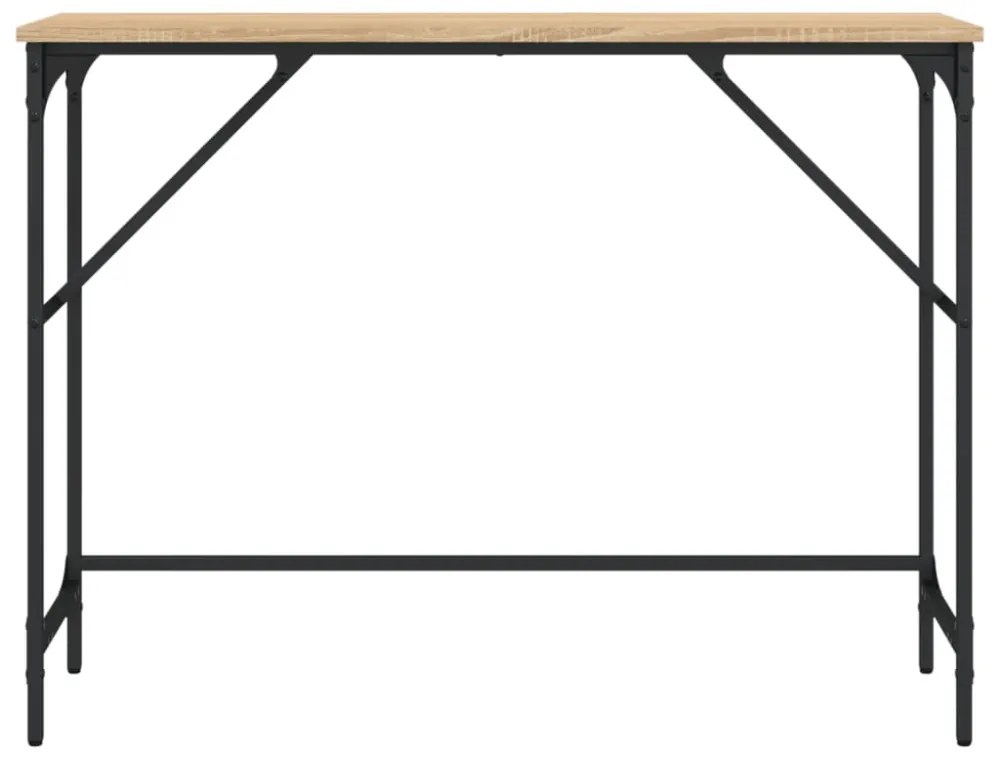 sonoma tölgy színű szerelt fa dohányzóasztal 100x32x75 cm