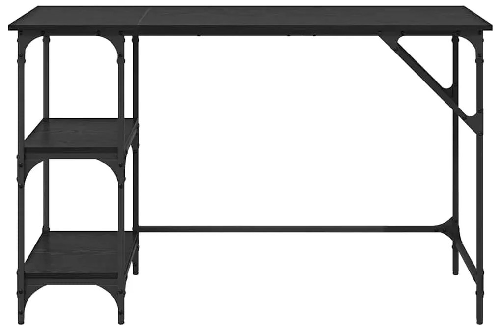 vidaXL Asztal Fekete tölgy 120 x 50 x 75 cm Faanyag