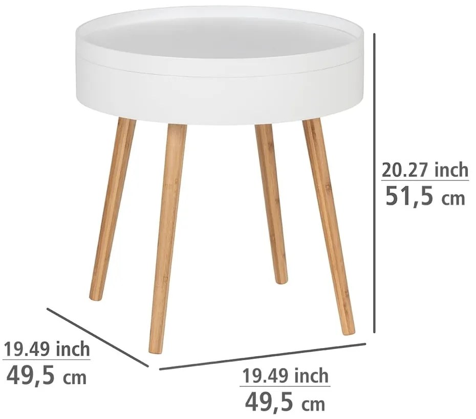 Kerek tárolóasztal ø 49,5 cm Finja – Wenko