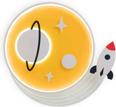 Brilagi -LED Gyerek mennyezeti lámpa STARSHIP LED/64W/230V 3000/4500/6000K sárga