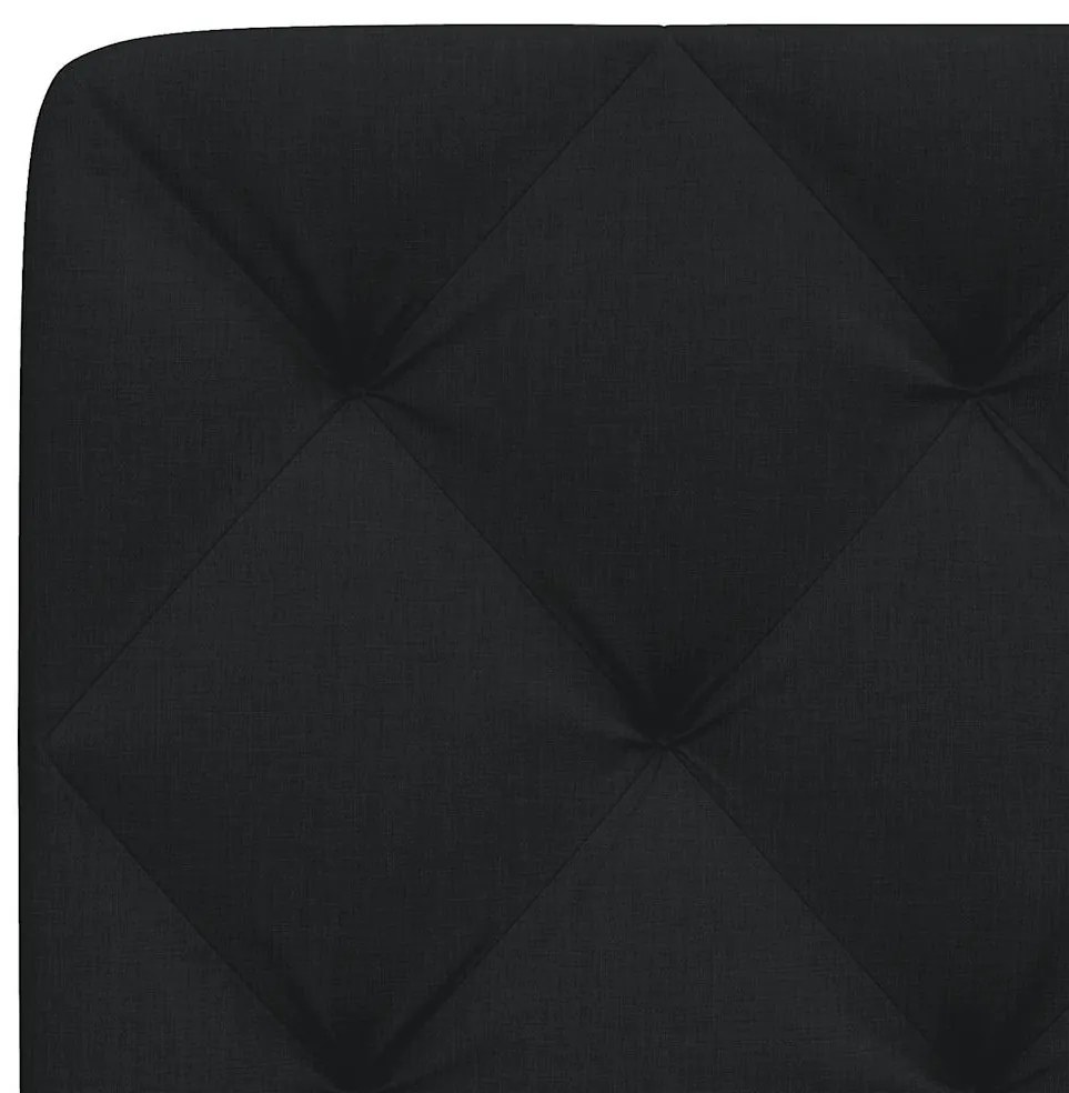 fekete szövet fejtámla párna 100 cm