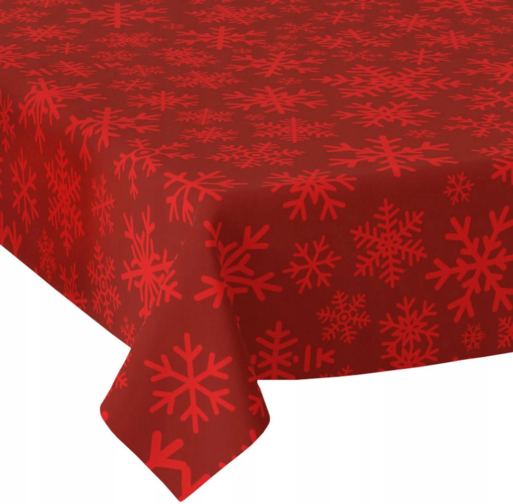 Abrosz Asztalra piros karácsonyi 140x240cmPLAMOÁLLÓ Matt Vastag Sima