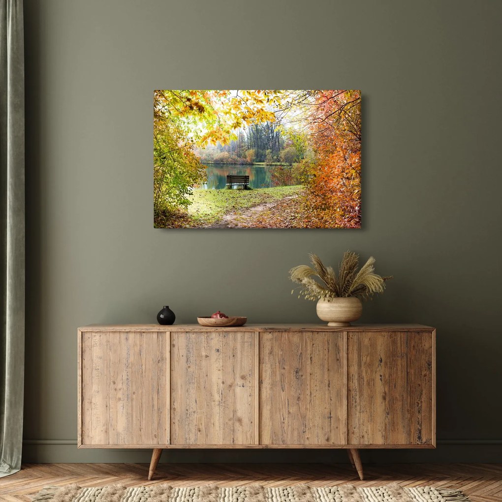 Egy tó képe (90x60 cm)