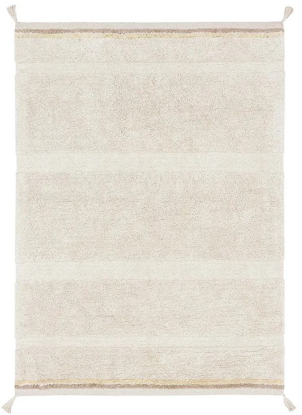 Krémszínű mosható kézi szövésű pamut szőnyeg 90x130 cm Bloom Natural – Lorena Canals