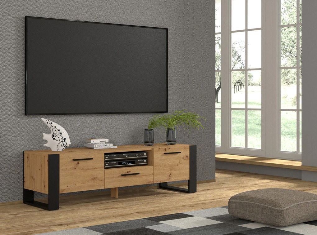 TV asztal/szekrény Nulakka 160 (artisan tölgy). 1057665