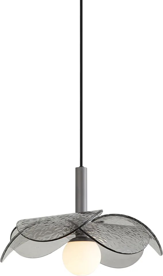 Design függőlámpa ezüst füstüveggel - Kemner