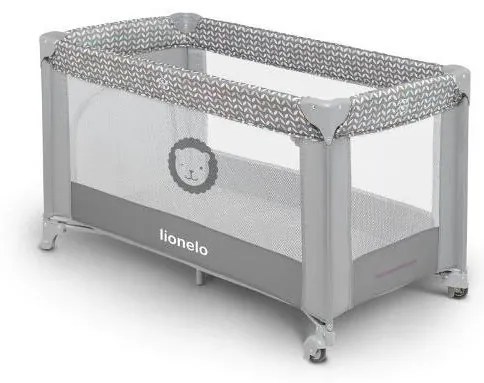 Lionelo - Utazó kiságy STEFI szürke