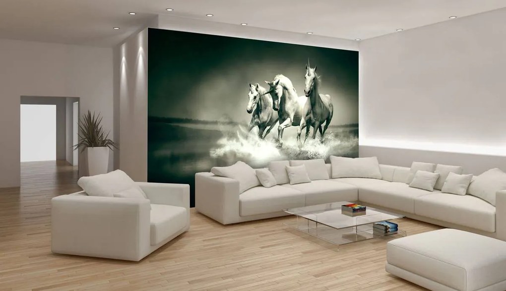 Fotótapéta - A vízen vágtató egyszarvúk (152,5x104 cm)