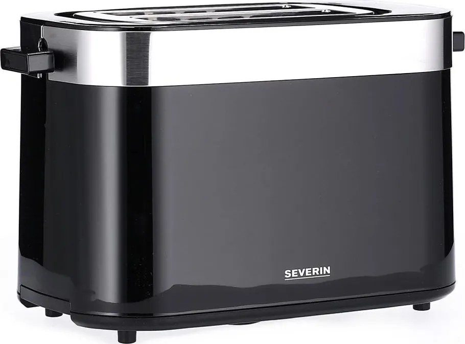 Severin AT 9264 - Kétlyukas kenyérpirító, 800W/230V, rozsdamentes acél/fekete