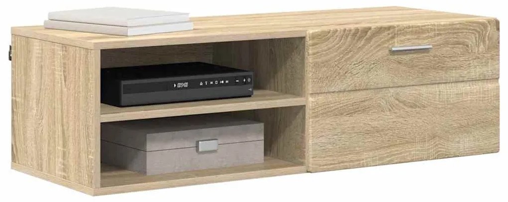 TV szekrény fiókkal sonoma tölgy 100.5 x 39 x 30 cm Faanyag