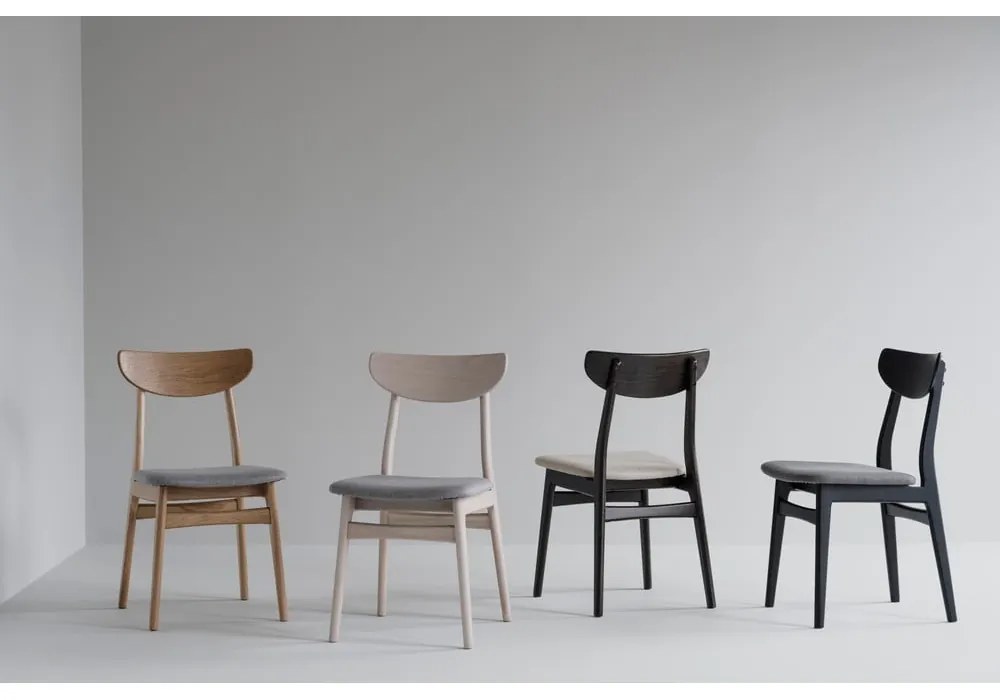 Fekete étkezőszék szett 2 db-os Rodham - Rowico