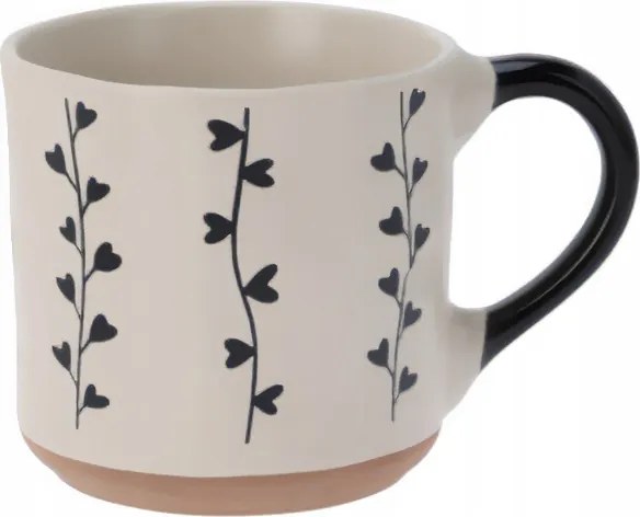 Kerámia Tea Kávéscsésze Bézs Szívecskés 350 ml Valentin Napra