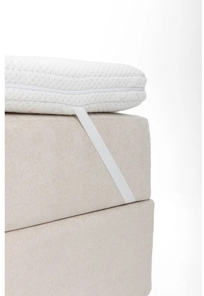Kék ágyneműtartós boxspring ágy 160x200 cm Elva Bold Line – Bonami Selection