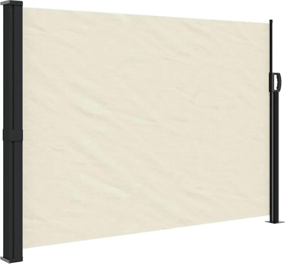 vidaXL krémszínű behúzható oldalsó napellenző 140 x 500 cm
