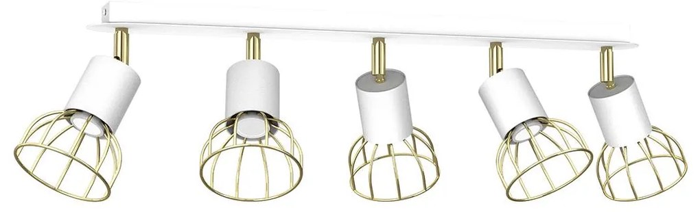 Spotlámpa DANTE 5xGU10/25W/230V fehér/arany