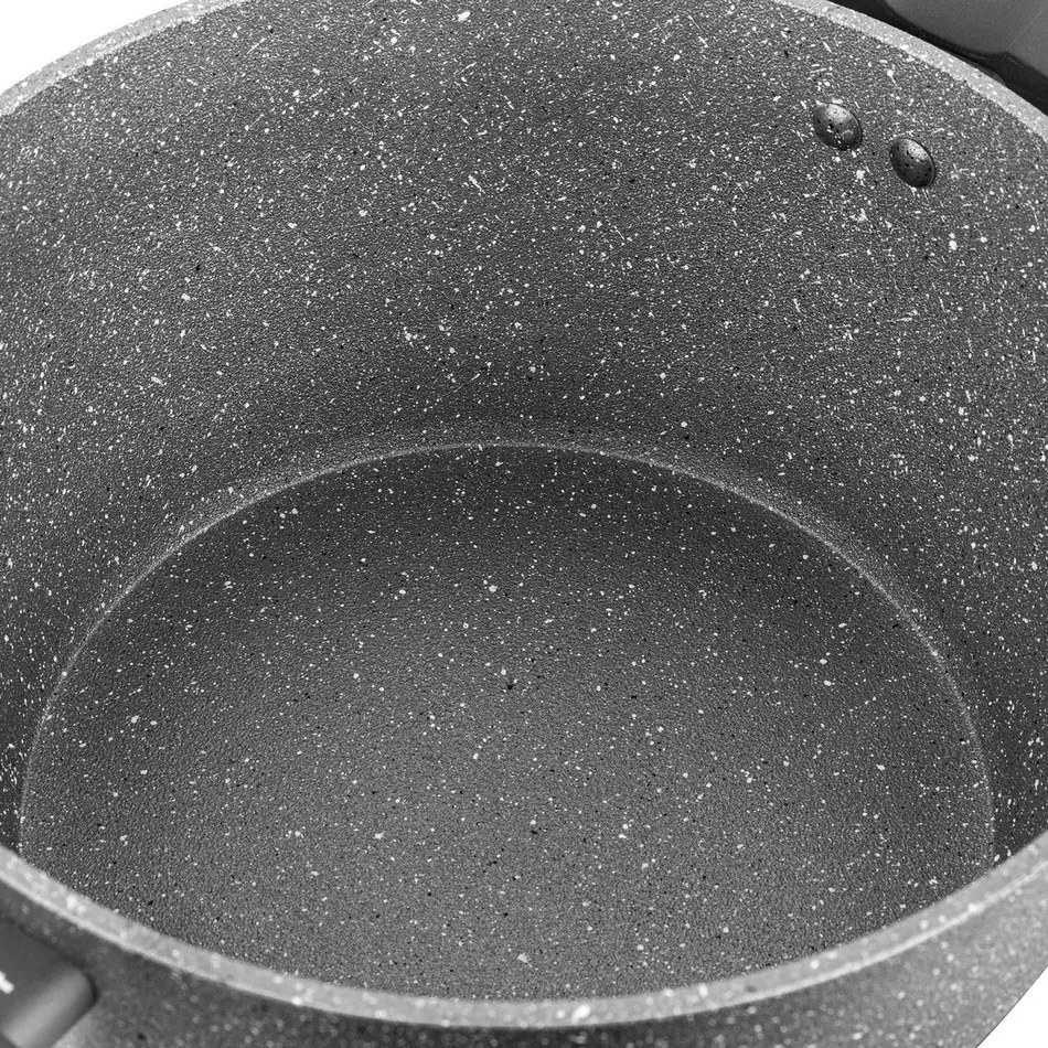 Florina Lava Stone MG edény fedővel , 24 cm, 4 l, szürke, 24 cm átmérőjű
