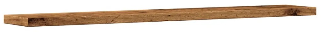 4 db antik fa színű szerelt fa könyvespolc 60 x 10 x 1,5 cm