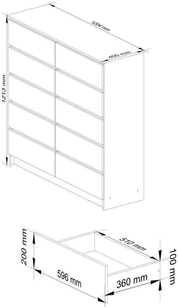 Komód Kraft 10SZ (craft tölgy). 1117184