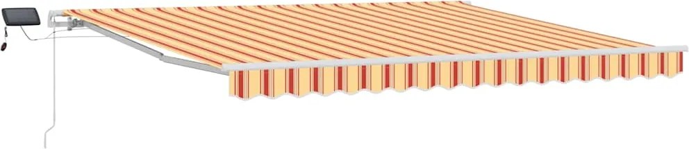 vidaXL Behúzható napellenző sárga és narancssárga 400 ×300 cm szövet