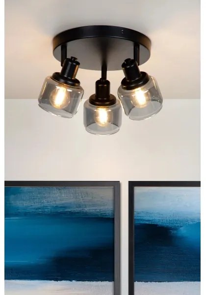 Lucide 77979/13/30 - Spotlámpa BJORN 3xE14/40W/230V fekete