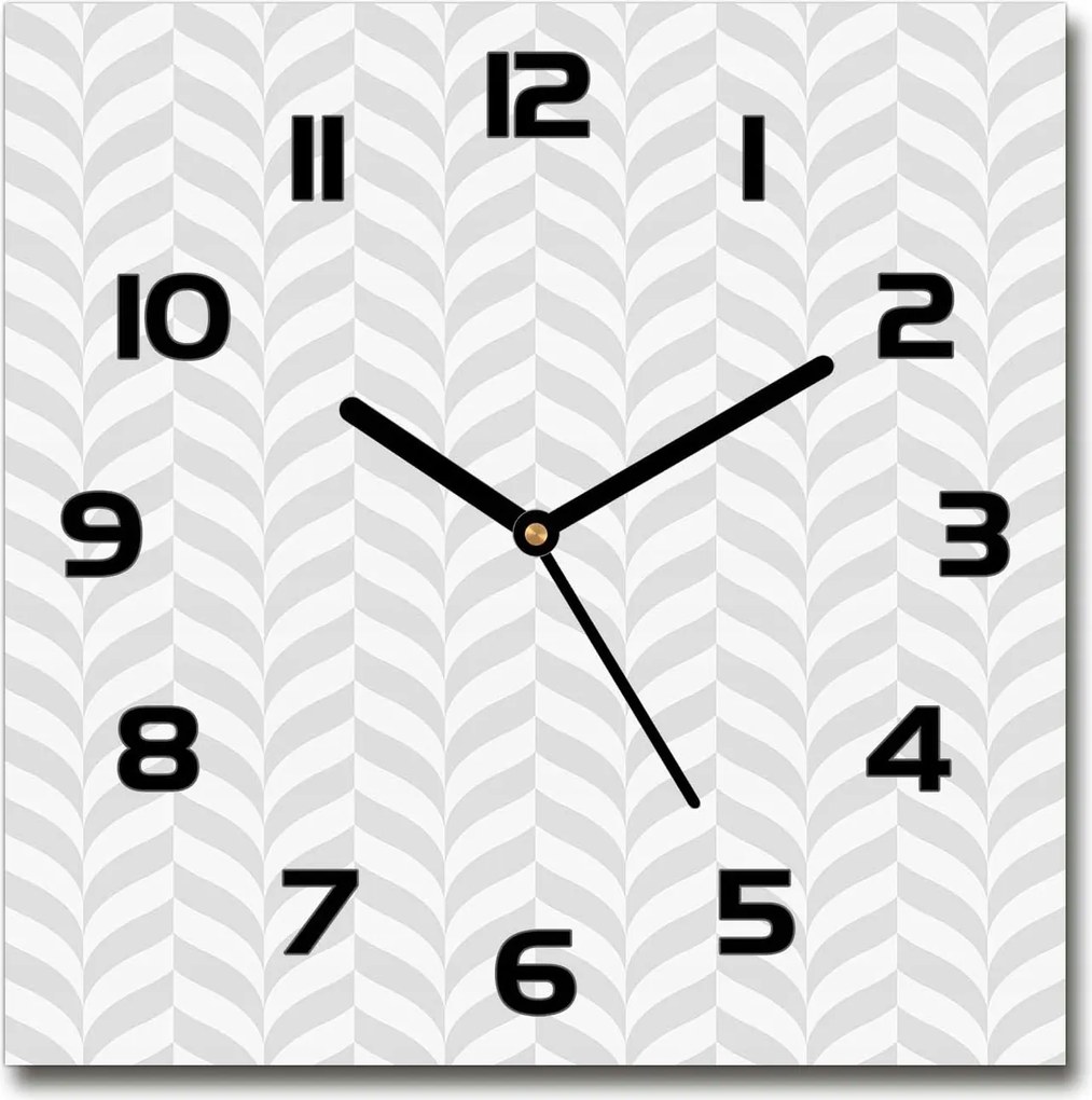 Négyzet alakú üveg falióra Geometrikus háttér 30x30 cm