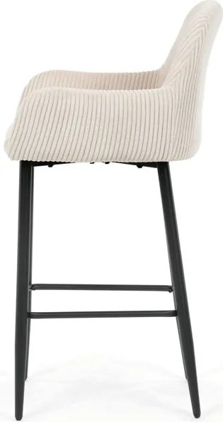 Barová židle, béžová, látka,AUB-V4009 CRM6