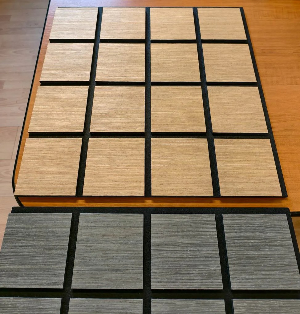 Freja Fa kockás akusztikus falipanel 60x60x1,8cm - világos tölgy - világos tölgy