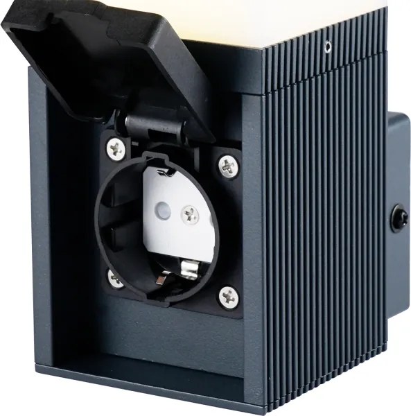 Brilagi - kültéri lámpa SCHUKO aljzattal PILLAR 1xG9/11W/230V IP44 antracit