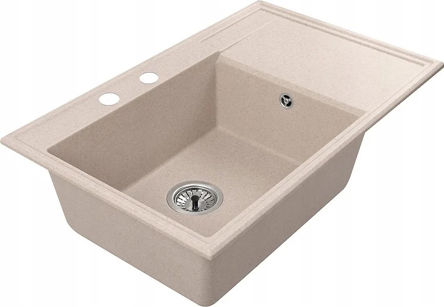 Gránit Mosogató Konyhai mosogató Felicia 79 L bézs 79 x 50 cm